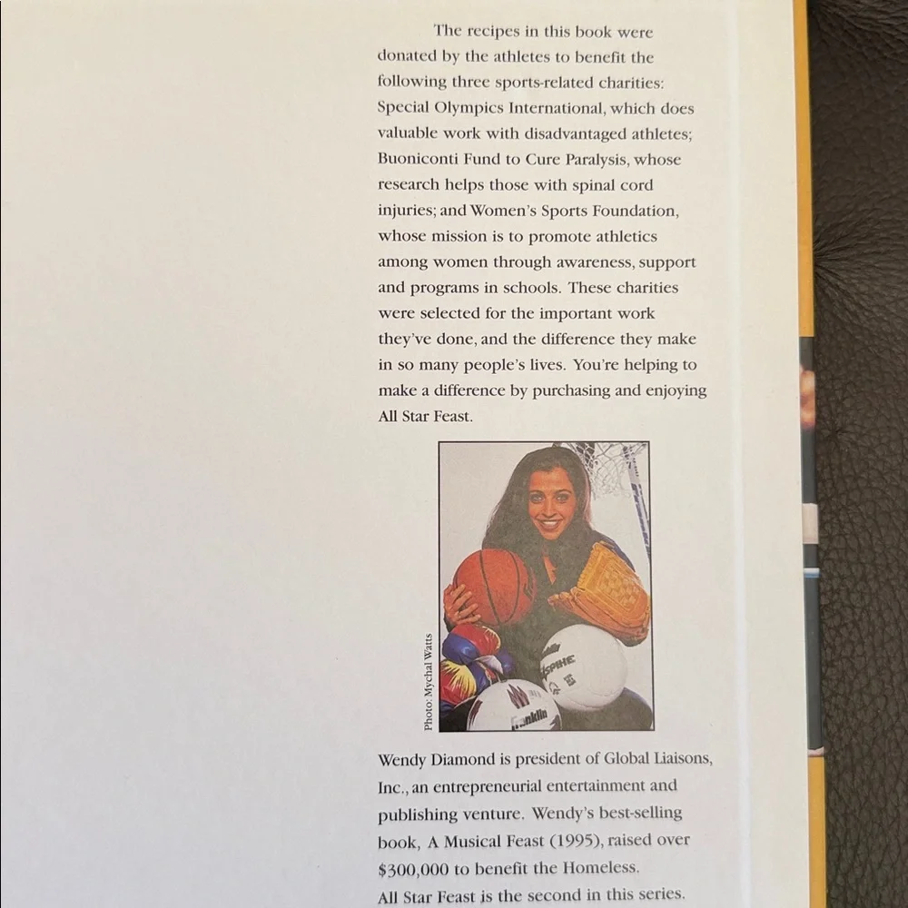 Vintage 1997 Collectible “All-Star Feast Cookbook” Compiled by Wendy Diamond